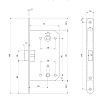 фото:  Защелка врезная с фиксацией Apecs 5300-P-WC №2