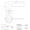 фото:  Ручка дверная Code Deco Slim H-40151-A №3