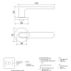 фото:  Ручка дверная Code Deco Slim H-40135-A №3