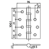 фото:  Петля BUSSARE B020-C 100X75X2.5-4BB №1