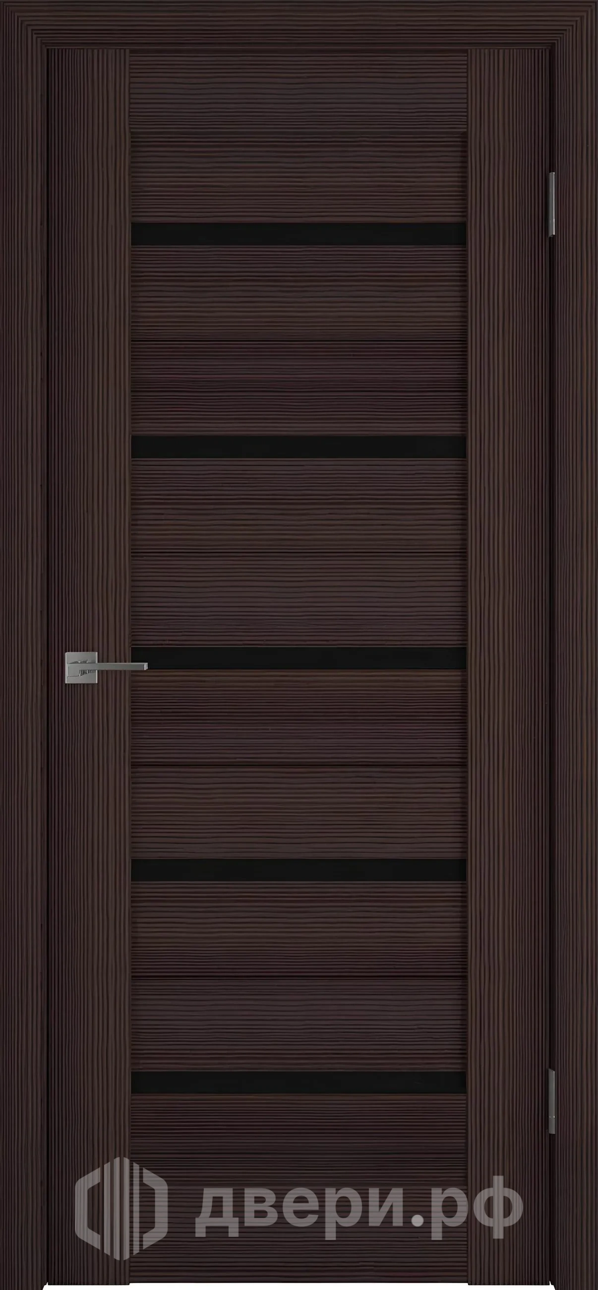 Межкомнатная дверь PV-02 (черное стекло) фото: Межкомнатная дверь PV-02 (черное стекло)