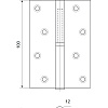 фото:  Петля Apecs 100*70 В-Steel (правая) №2